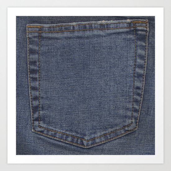 Denim Pocket Art Print