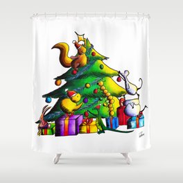 Christmas Tree Joy Shower Curtain