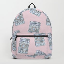 Diemond Rings on Light Pink Backpack
