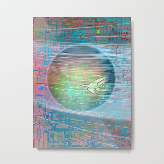 Flying Around the World Metal Print