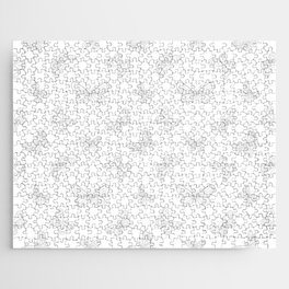 Light Grey Butterflies Stencil Seamless Pattern Jigsaw Puzzle