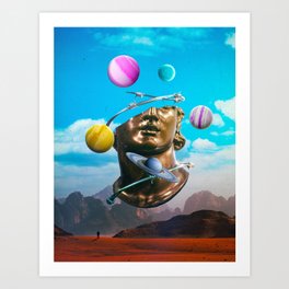 Beyond The Boundary Art Print | Collage, Planets, Seamlessoo, Graphicdesign, Surreal, Photoshop, Statur, Surrealism, Photomanipulation, Art 