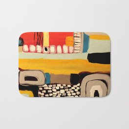 chemins Bath Mat | Painting, Abstract, Vintage, Pattern 
