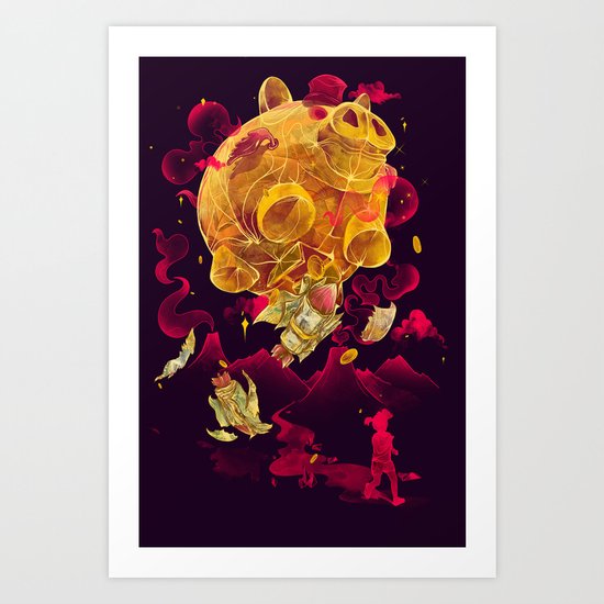 Piggy Boom Art Print