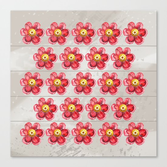 Red on Brown Canvas Print