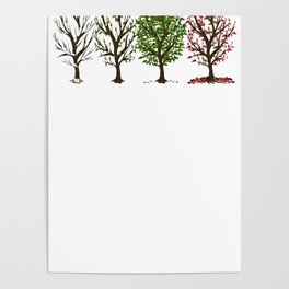 Four Seasons of Trees Poster