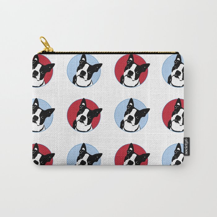 Boston Terrier Pop Art Pattern Carry-All Pouch