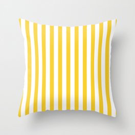 Yellow stripes Throw Pillow