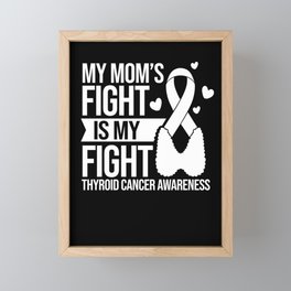 Thyroid Cancer Ribbon Awareness Survivor Framed Mini Art Print