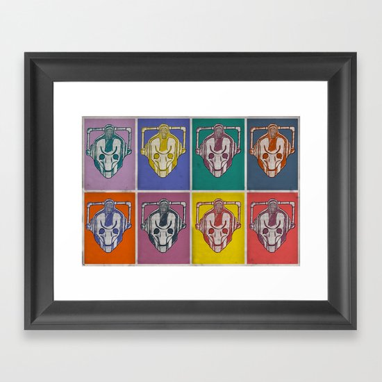 Warholian Cybermen (Doctor Who) Framed Art Print