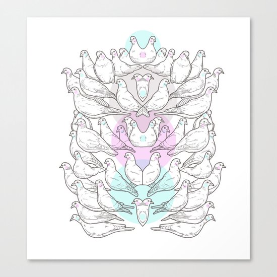Pigeons Canvas Print