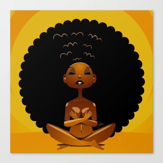Spiritual AfroGirl Canvas Print
