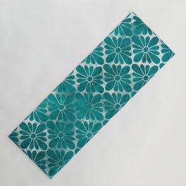 teal pattern / grunge pattern / full colour Yoga Mat