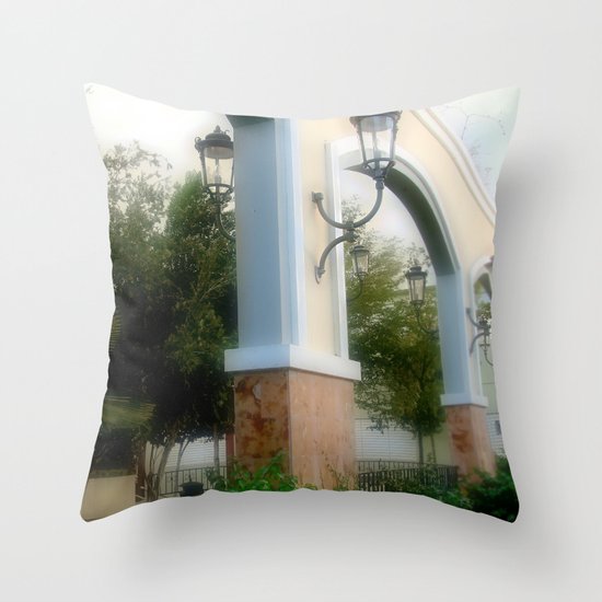 Plaza de Rincon Throw Pillow