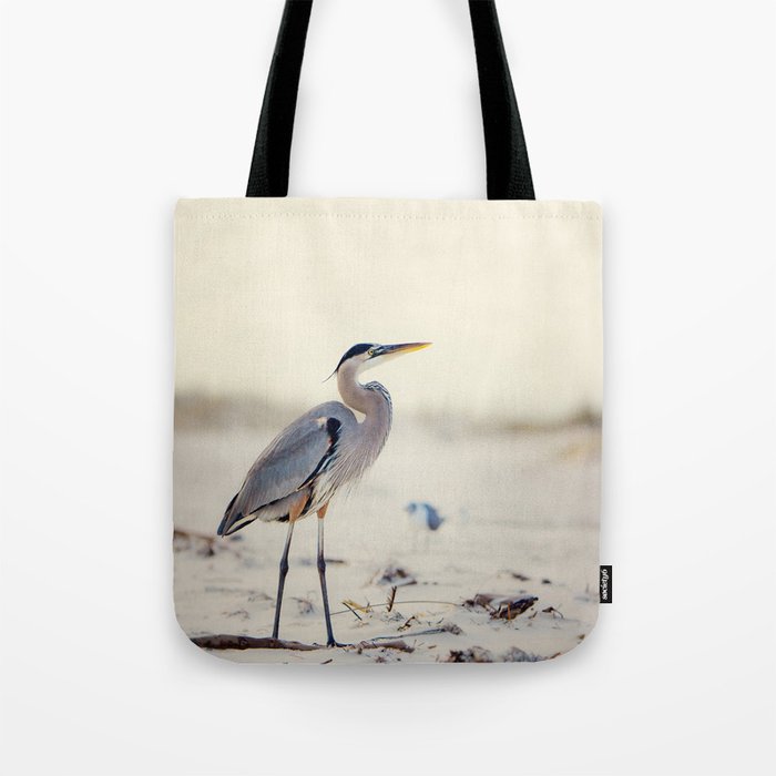 Great Blue Heron at the Beach Tote Bag