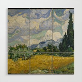  Wheat Field with Cypresses Vincent Van Gogh Wood Wall Art