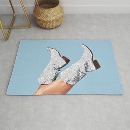 These Boots - Glitter Blue Rug