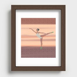 Black Ballerina Mosaic Recessed Framed Print