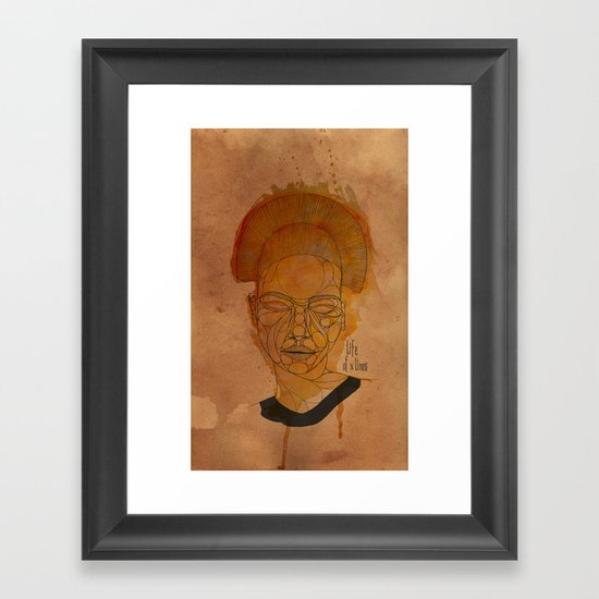 The woman with the black necklace Framed Art Print