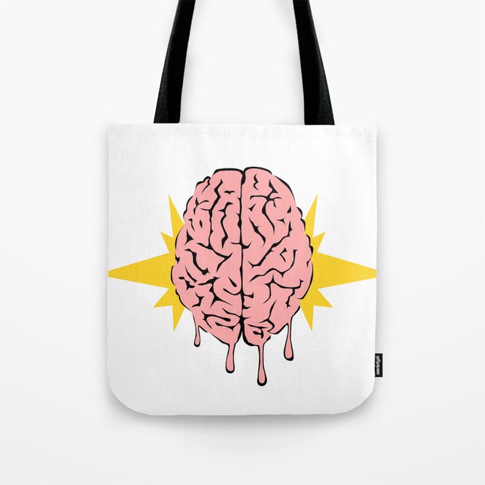 Toys soldiers melting a brain with lasers - funny vector illustration Tote Bag