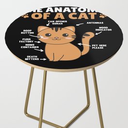 The Anatomy Of A Cat Funny Explanation Of A Cat Side Table