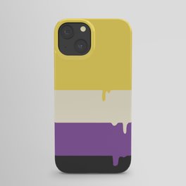 Nonbinary Flag Drip iPhone Case