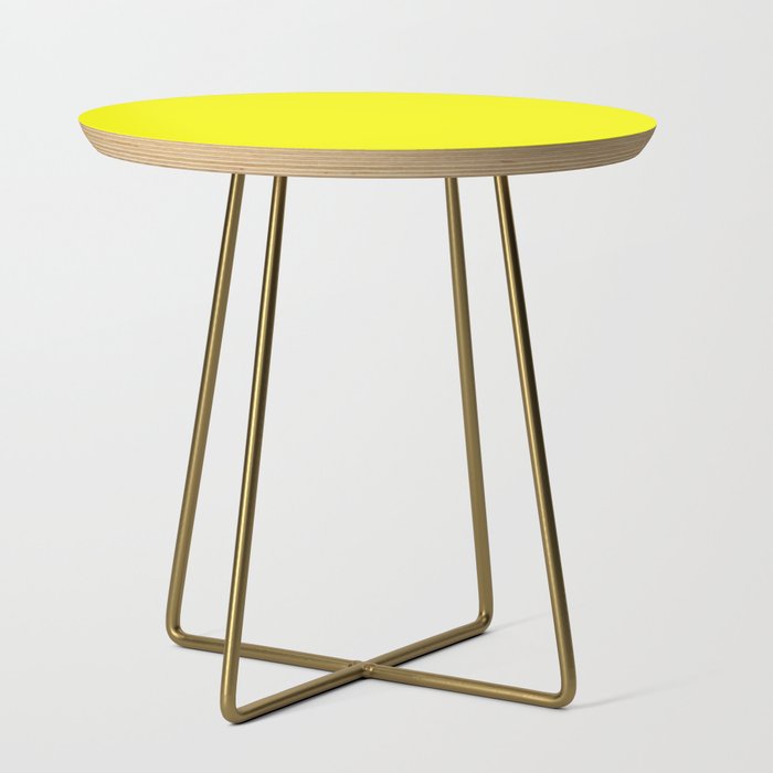 Neon Yellow Solid Color Side Table