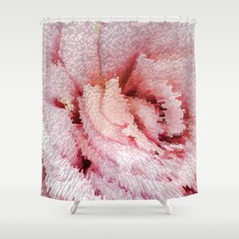 Pink rose extrusion Shower Curtain