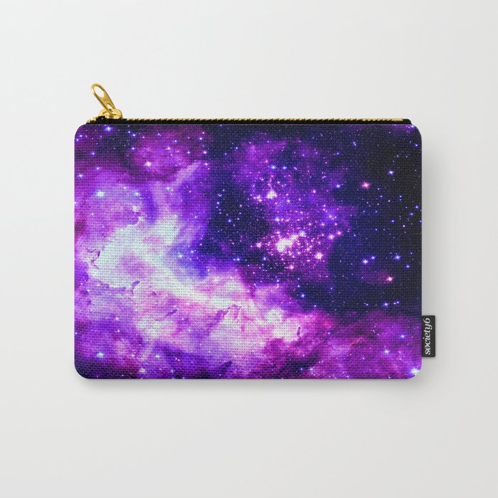 Purple Galaxy : Celestial Fireworks Carry-All Pouch