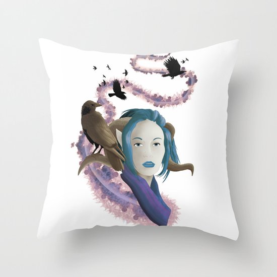Crow Call Throw Pillow
