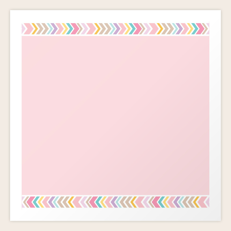 Bohemian Rose Quartz Pastels Pink Border Graphic Design Art Print by Sharon  Mau | Society6