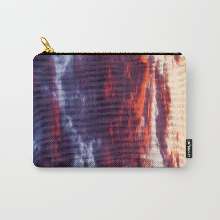 Sunset Clouds Red Blue Yellow Carry-All Pouch
