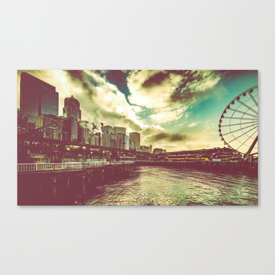 Seattle Pike Place Market Pier 57 Canvas Print