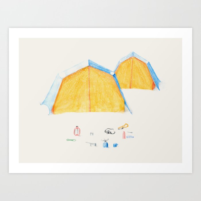 Le Camping Art Print