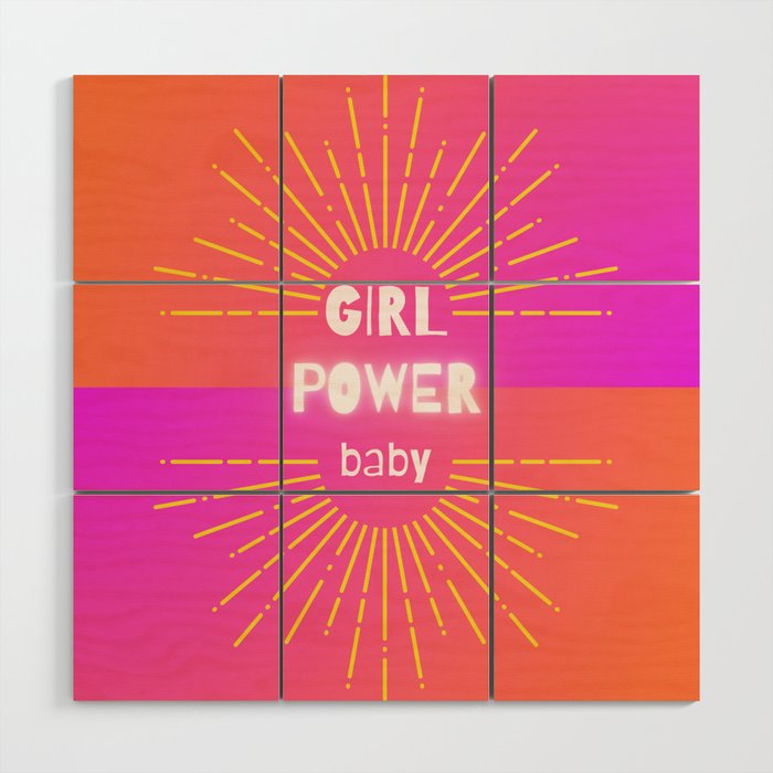 Girl power baby know your power Wood Wall Art