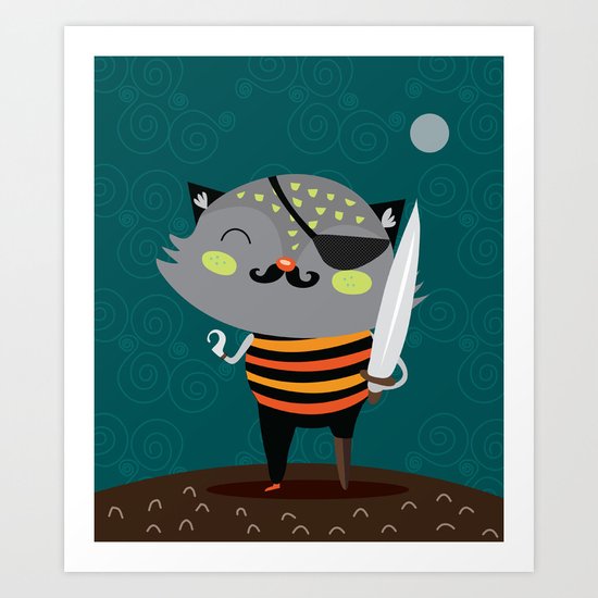 Captain cat Art Print
