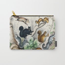 Squirrels A History of Earth and Animated Nature Vintage Illustration by Oliver Goldsmith 1728-1774 Carry-All Pouch