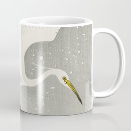 Egrets Descending from the sky - Vintage Japanese Woodblock Print Art Coffee Mug