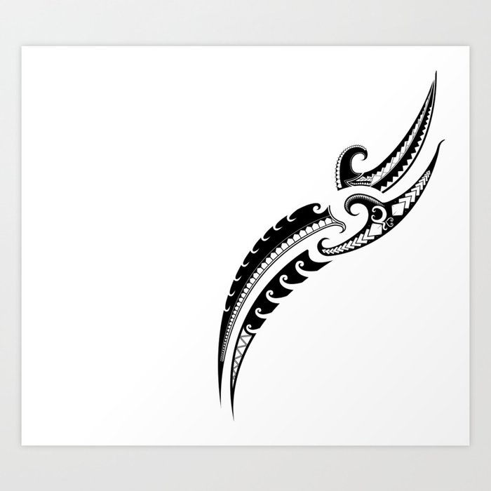 Maori Polynesian WARIOR TATTOO Stencil Template POWERFULL