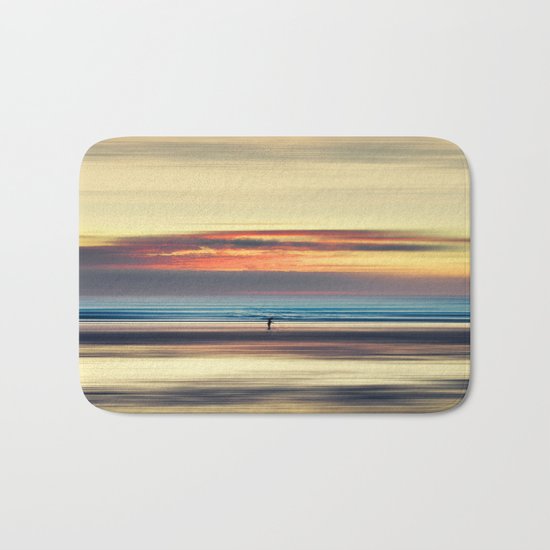 Along Memory Lines - Abstract Seascape Bath Mat