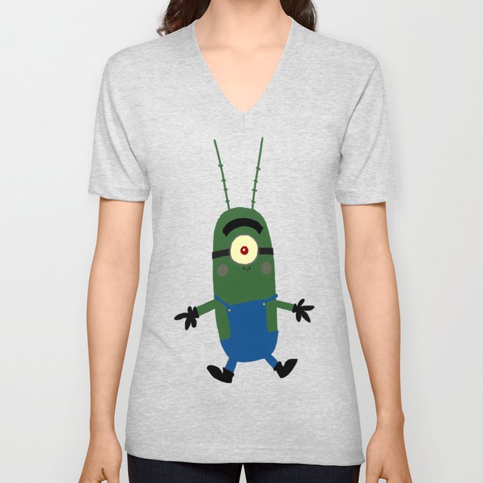 Despicable Plankton V Neck T Shirt