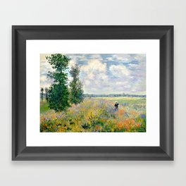 Poppy Fields near Argenteuil by Claude Monet Framed Art Print