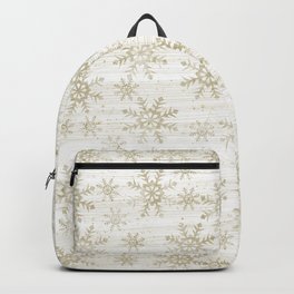 Golden Snowflakes Winter Design Backpack