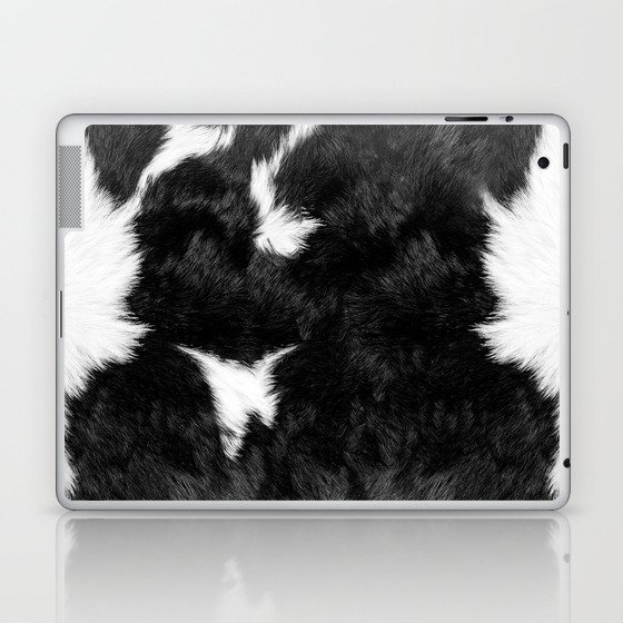 Luxe Animal Print Cowhide in Black and White Laptop & iPad Skin
