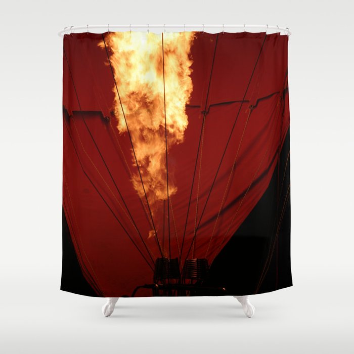 Hot Air Balloon Fire Shower Curtain