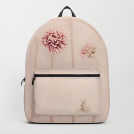Pastel Flower photography -  Dahlia - Minimal - Elegant - Pink Floral Print Backpack