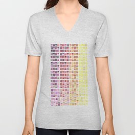 Pencil Mosaic #1 V Neck T Shirt