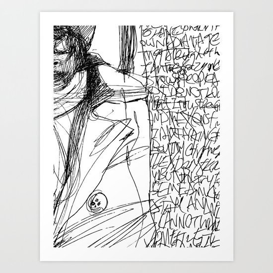 Line and Words - 2 Art Print