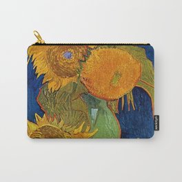Six Sunflowers in Vase still life portrait painting by Vincent van Gogh Carry-All Pouch