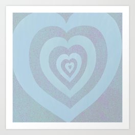 Love Inception - Grey blue Art Print